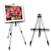 Portable Adjustable Aluminium Sketch Easel — Foldable Travel Easel with Palette Shelf & Carry Bag