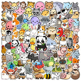 100PCS Cute Cartoon Animal Sticker Pack — Waterproof Vinyl Decals for Laptop, Notebook & Suitcase - Purshay