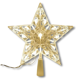 15 cm LED Glowing Christmas Tree Topper – Five-Pointed Star, Transparent & Colorful | Purshay Xmas Ornament