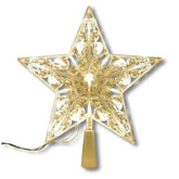15 cm LED Glowing Christmas Tree Topper – Five - Pointed Star, Transparent & Colorful | Purshay Xmas Ornament - Purshay