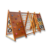 Large Wooden Climbing Frame — Outdoor Sensory Play Climber for Kindergarten & Preschool (Expandable Modules) - Purshay