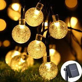 Solar Crystal Globe LED String Lights – 60 LEDs, 8 Modes, IP65 Waterproof | Outdoor Garden & Party Decor
