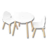 WOLTU Children’s Table & 2 Chairs — Cloud Backrest, Solid Wood Legs (Toddlers & Preschoolers) - Purshay