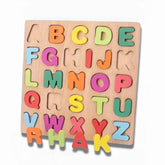 3D Wooden Alphabet & Number Puzzle – Montessori Educational Toy for Kids | Colorful Matching Game for Early Learning & Math Skills - Purshay
