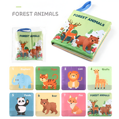 Soft 3D Touch & Feel Cloth Baby Book — High-Contrast Montessori Sensory Toy (0–36M)