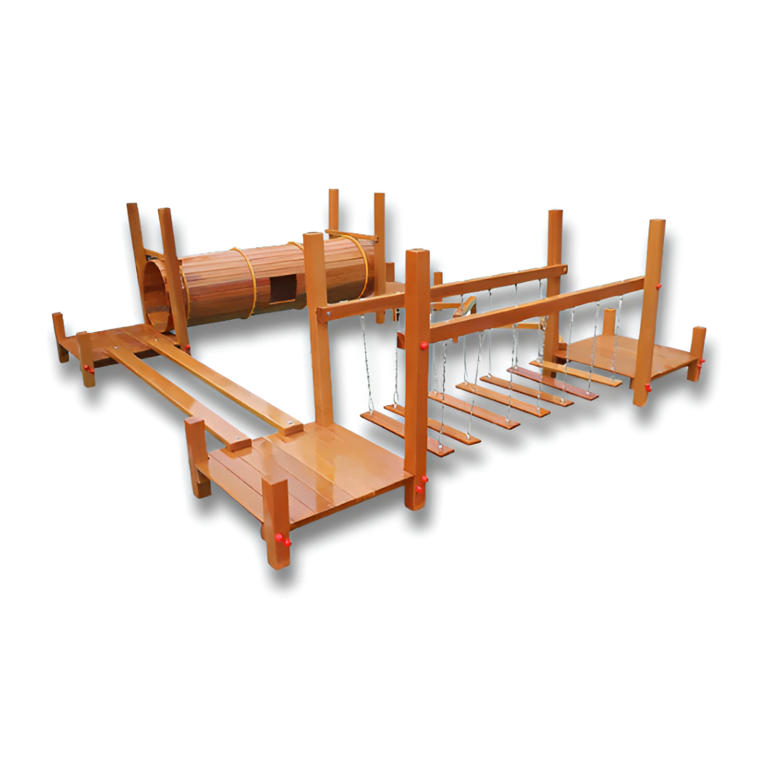 Large Wooden Climbing Frame — Outdoor Sensory Play Climber for Kindergarten & Preschool (Expandable Modules)