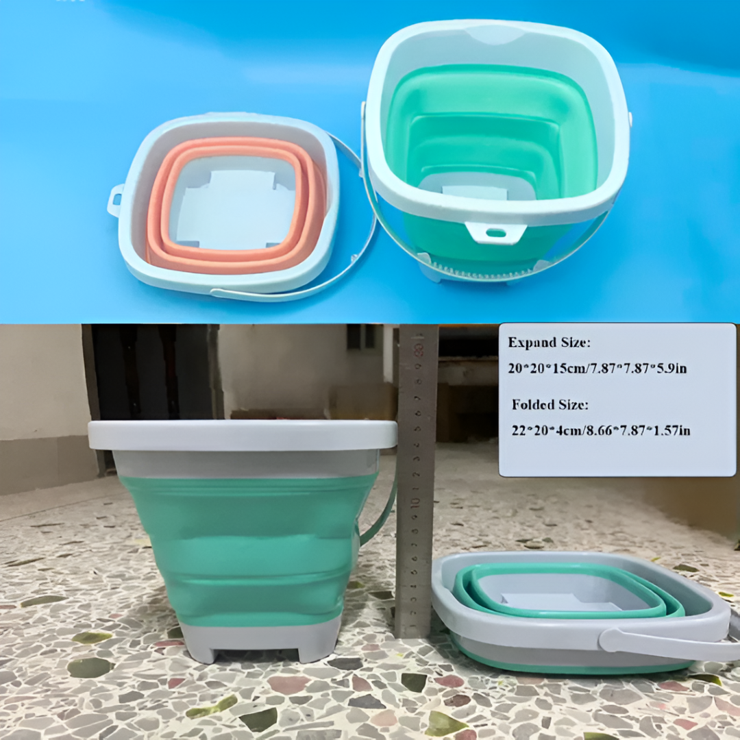 Folding Beach Bucket Set — 11 / 5 / 1pcs Collapsible Sand & Water Toys (Colour Random)