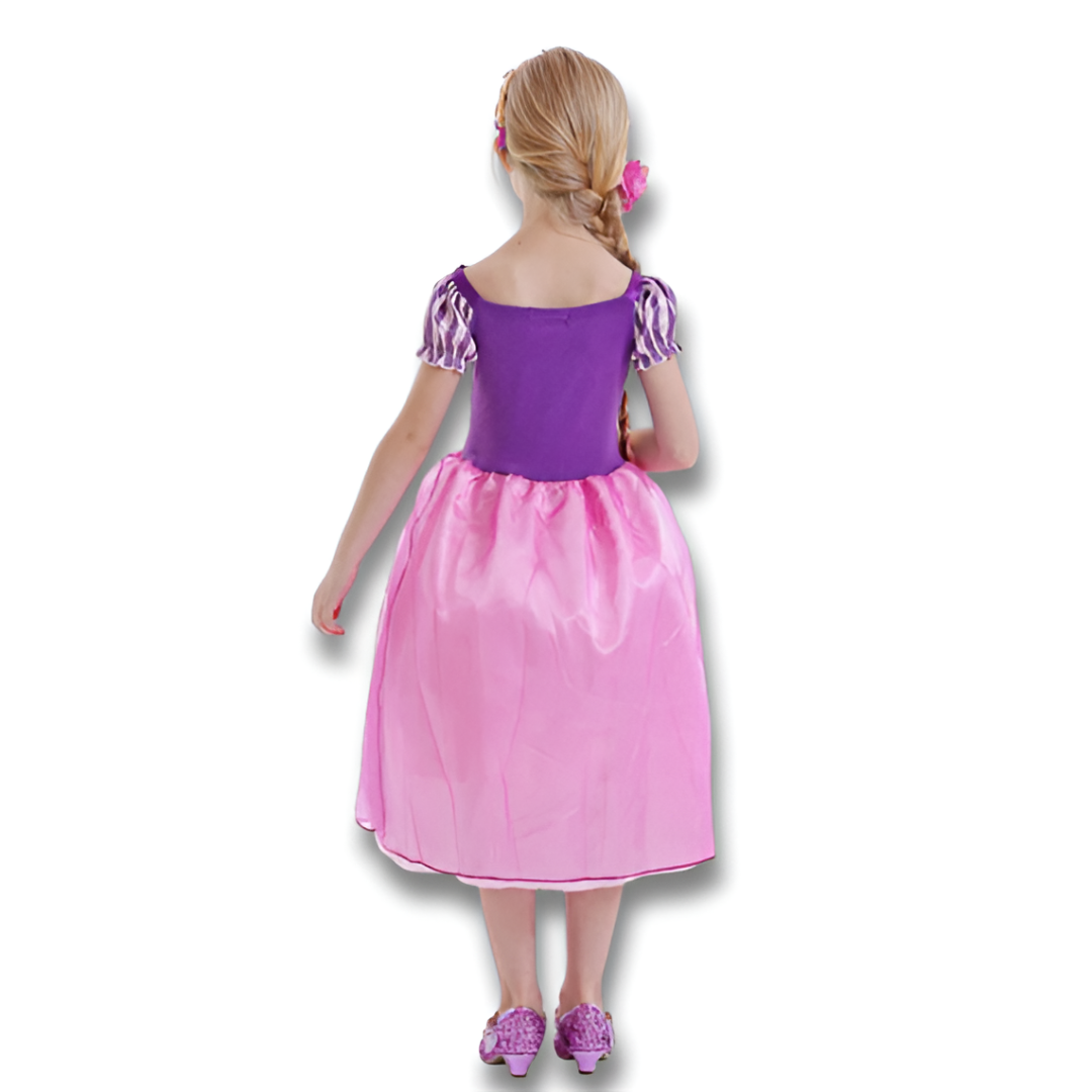 Official Disney Rapunzel Purple Princess Dress — Puff Sleeve Tangled Costume (Girls)