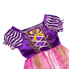 Official Disney Rapunzel Purple Princess Dress — Puff Sleeve Tangled Costume (Girls)