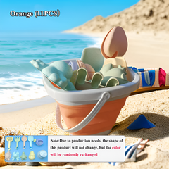 Folding Beach Bucket Set — 11 / 5 / 1pcs Collapsible Sand & Water Toys (Colour Random)