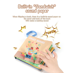 Soft 3D Touch & Feel Cloth Baby Book — High-Contrast Montessori Sensory Toy (0–36M)
