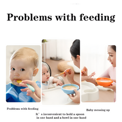 Silicone Baby Feeding Bottle with Spoon — Squeeze Spoon Feeder for Rice, Cereal & Puree (90/120/150ml)