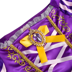 Official Disney Rapunzel Purple Princess Dress — Puff Sleeve Tangled Costume (Girls)