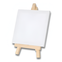12pc Artists 5" Mini Easel & 3x3" Mini Canvas Set — Kids Craft Painting Kit