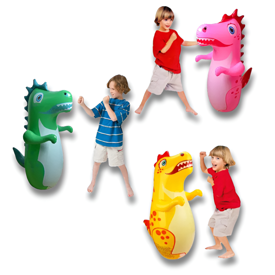 Kids Inflatable Standing Punching Bag — Tumbler Boxing Bag & Antistress Bop Toy