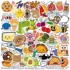 50 / 100pcs Punny Rewards Stickers — Waterproof Vinyl Teacher & Classroom Motivational Stickers