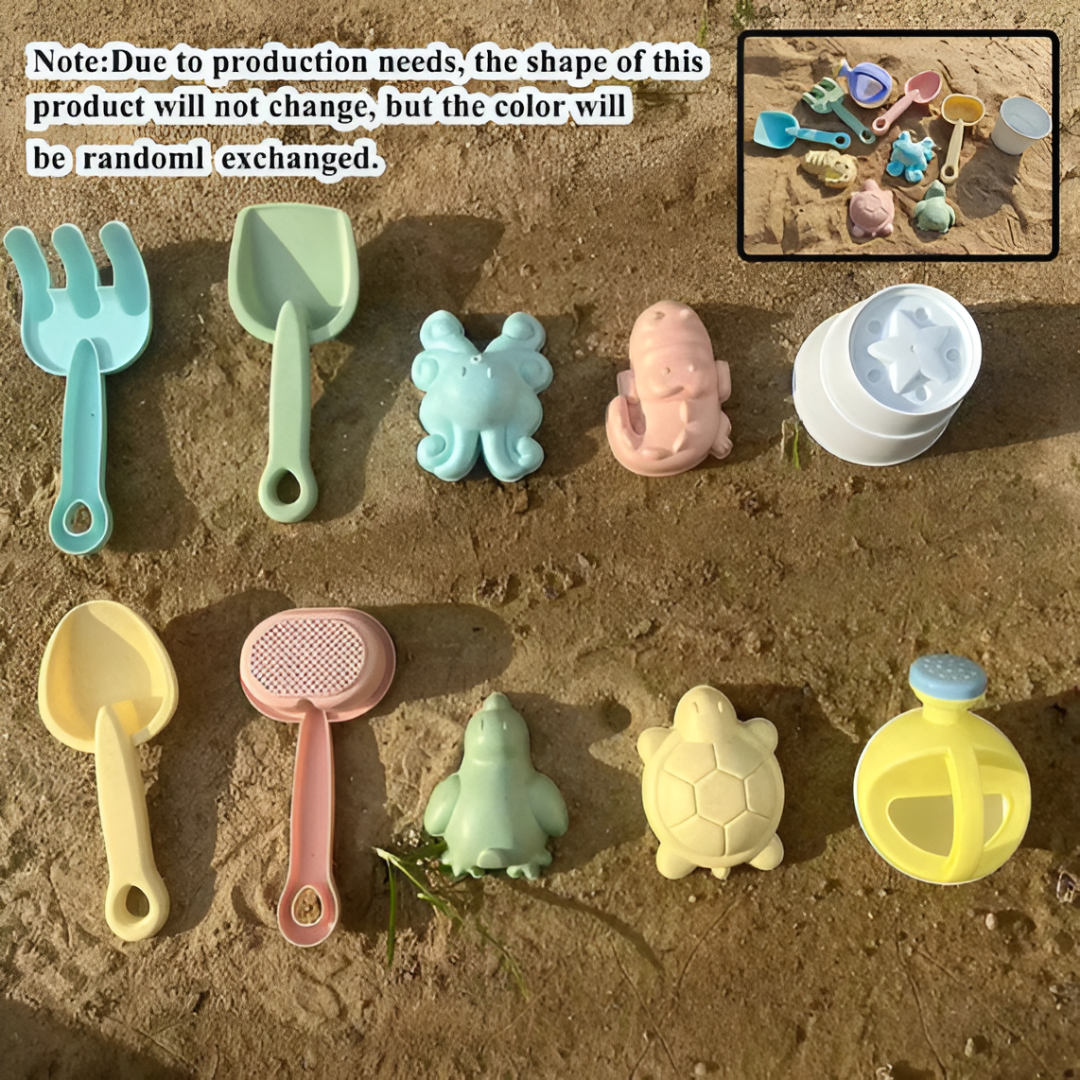 Folding Beach Bucket Set — 11 / 5 / 1pcs Collapsible Sand & Water Toys (Colour Random)