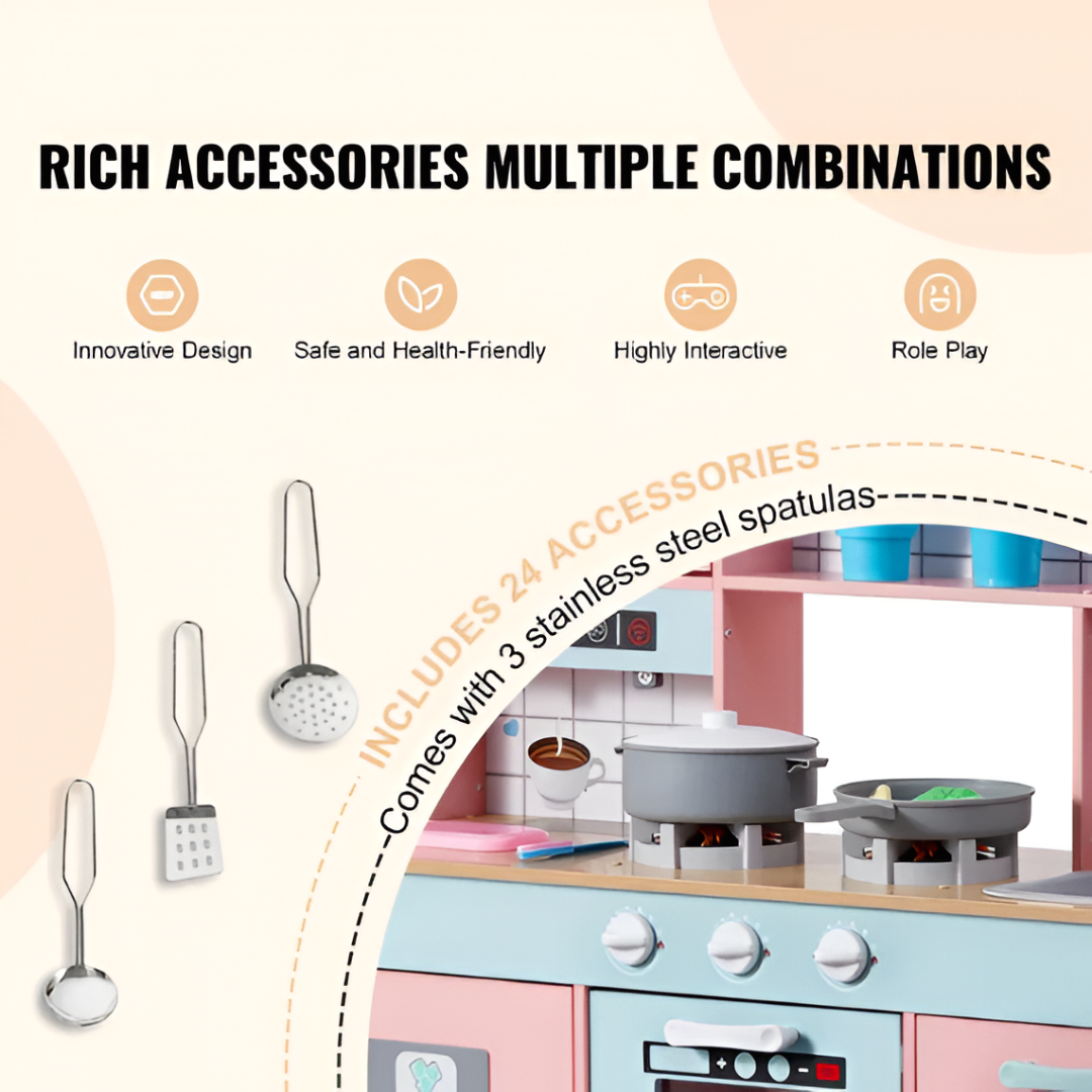 SucceBuy Pretend Play Cooking Toy — Interactive Kids Chef Playset with Lights & Sounds (Ages 3+)