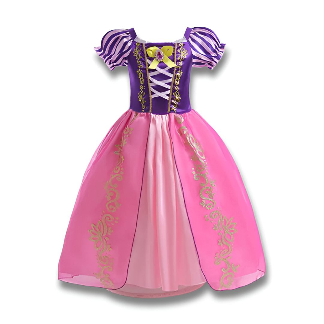 Official Disney Rapunzel Purple Princess Dress — Puff Sleeve Tangled Costume (Girls)