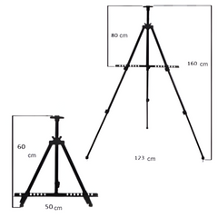 Portable Aluminium Sketch Easel — Adjustable Foldable Travel Easel with Bag