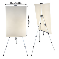 Portable Adjustable Aluminium Sketch Easel — Foldable Travel Easel with Palette Shelf & Carry Bag