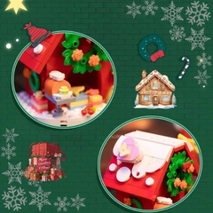 Snoopy Christmas Tree Building Blocks – Cartoon Holiday Model Toy & Desktop Ornament Gift for Kids | Purshay