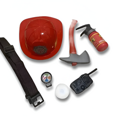 Kids Firefighter Costume — Children’s Fireman Uniform Role-Play Jacket, Helmet & Tools (Ages 3–8)