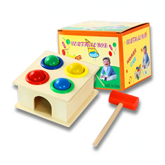 Wooden Hammering Ball Game — Montessori Knock & Pound Toy for Toddlers