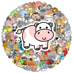 100PCS Cute Cartoon Animal Sticker Pack — Waterproof Vinyl Decals for Laptop, Notebook & Suitcase