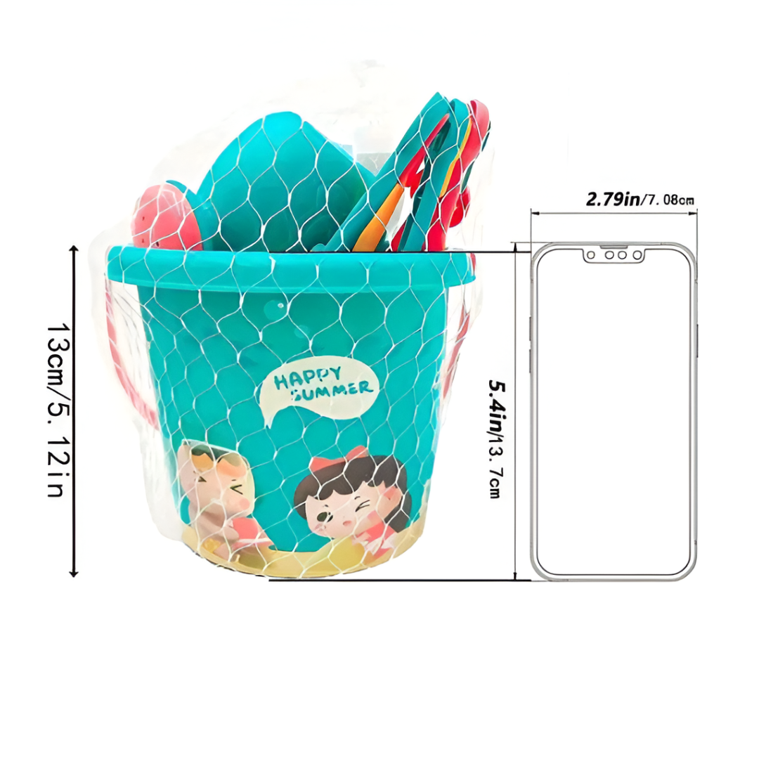 18PCS Beach Sand Toy Set — Durable Plastic Sand & Water Play Tools for Kids