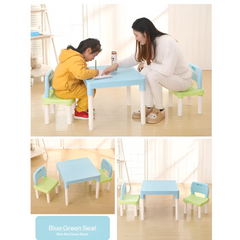 Kindergarten Table & 2 Chairs Set — Height-Adjustable Kids Study Desk (Ages 3–8)