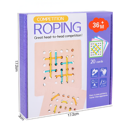 Montessori Wooden Lacing Board — Rope & Threading Puzzle for Fine Motor Skills (Ages 3+)