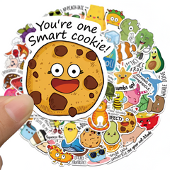 50 / 100pcs Punny Rewards Stickers — Waterproof Vinyl Teacher & Classroom Motivational Stickers