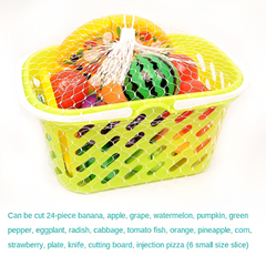 6/10/13/24PCS Cutting Fruits & Vegetables Play Set — Pretend Play Food Toy for Kids