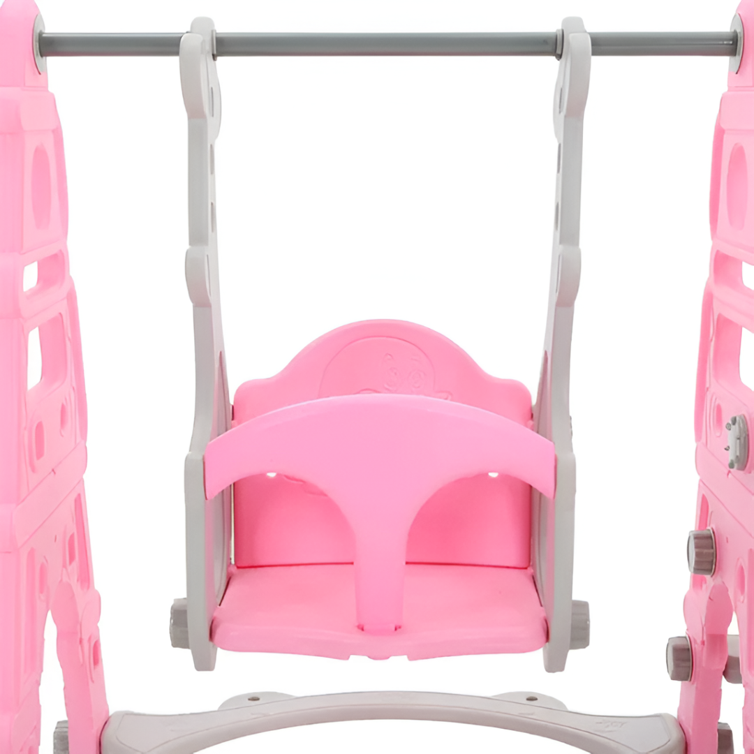 Breeins 4-in-1 Toddler Swing & Slide Set — Climbing Frame, Large Slide & Basketball Hoop (Indoor / Outdoor)