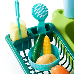Kids Electric Dishwasher & Sink Playset — Running Water Pretend Play Kitchen Toy (Ages 3+)