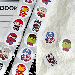 Official Avengers 500pc Sticker Roll — Iron Man & Hulk Vinyl Stickers (Bulk)