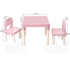 Kindergarten Table & 2 Chairs Set — Height-Adjustable Kids Study Desk (Ages 3–8)