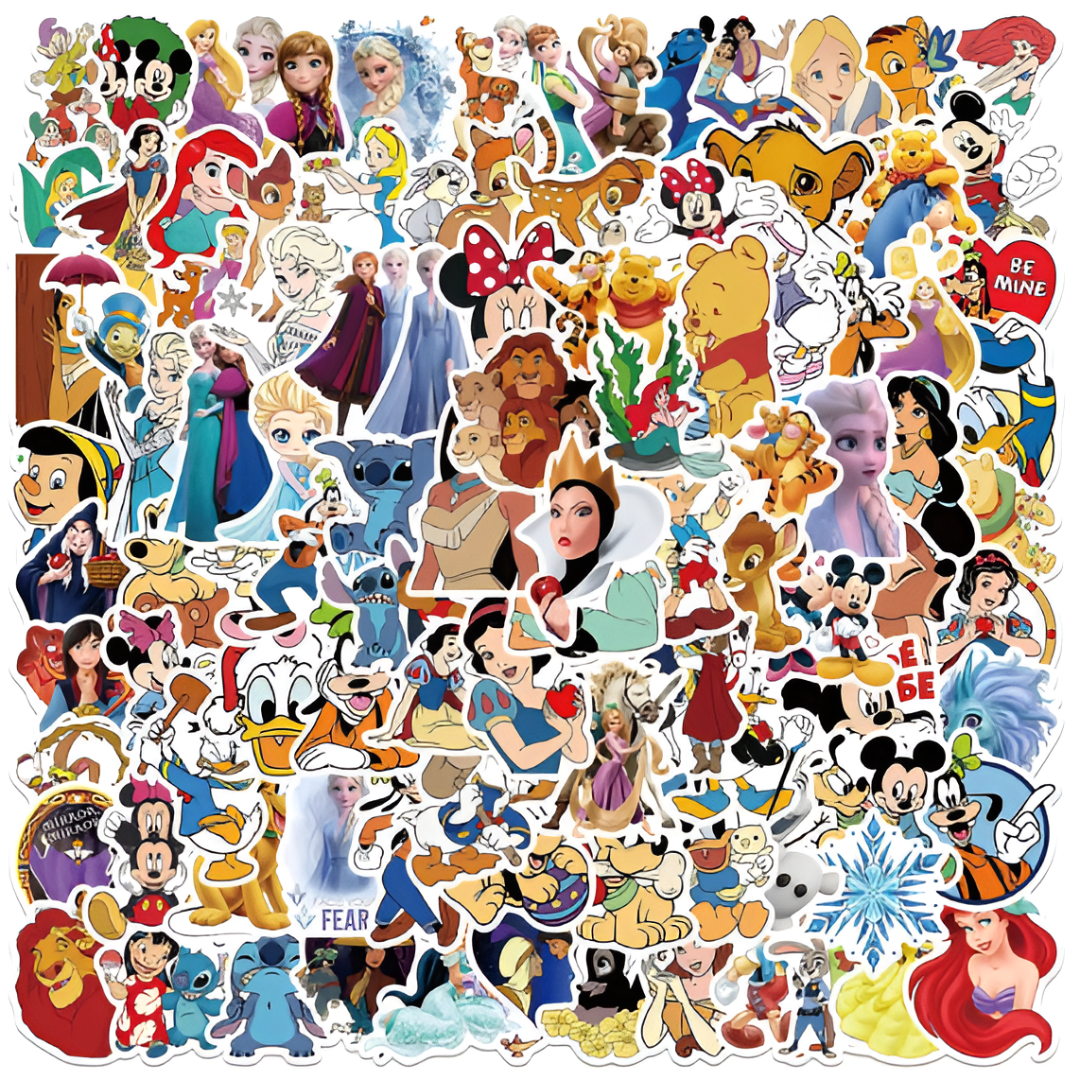 Official Disney Mickey Mouse 50pc Sticker Pack — Waterproof Vinyl Laptop & Car Decals