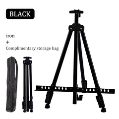 Portable Adjustable Aluminium Sketch Easel — Foldable Travel Easel with Palette Shelf & Carry Bag