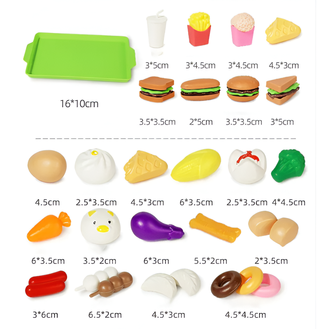 Cutting Play Food Toy — Pretend Fruit & Vegetables Set (Cutting Kit for Toddlers & Preschoolers)