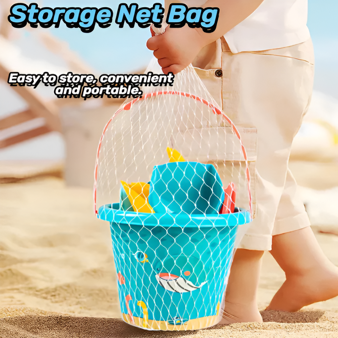 18PCS Beach Sand Toy Set — Durable Plastic Sand & Water Play Tools for Kids