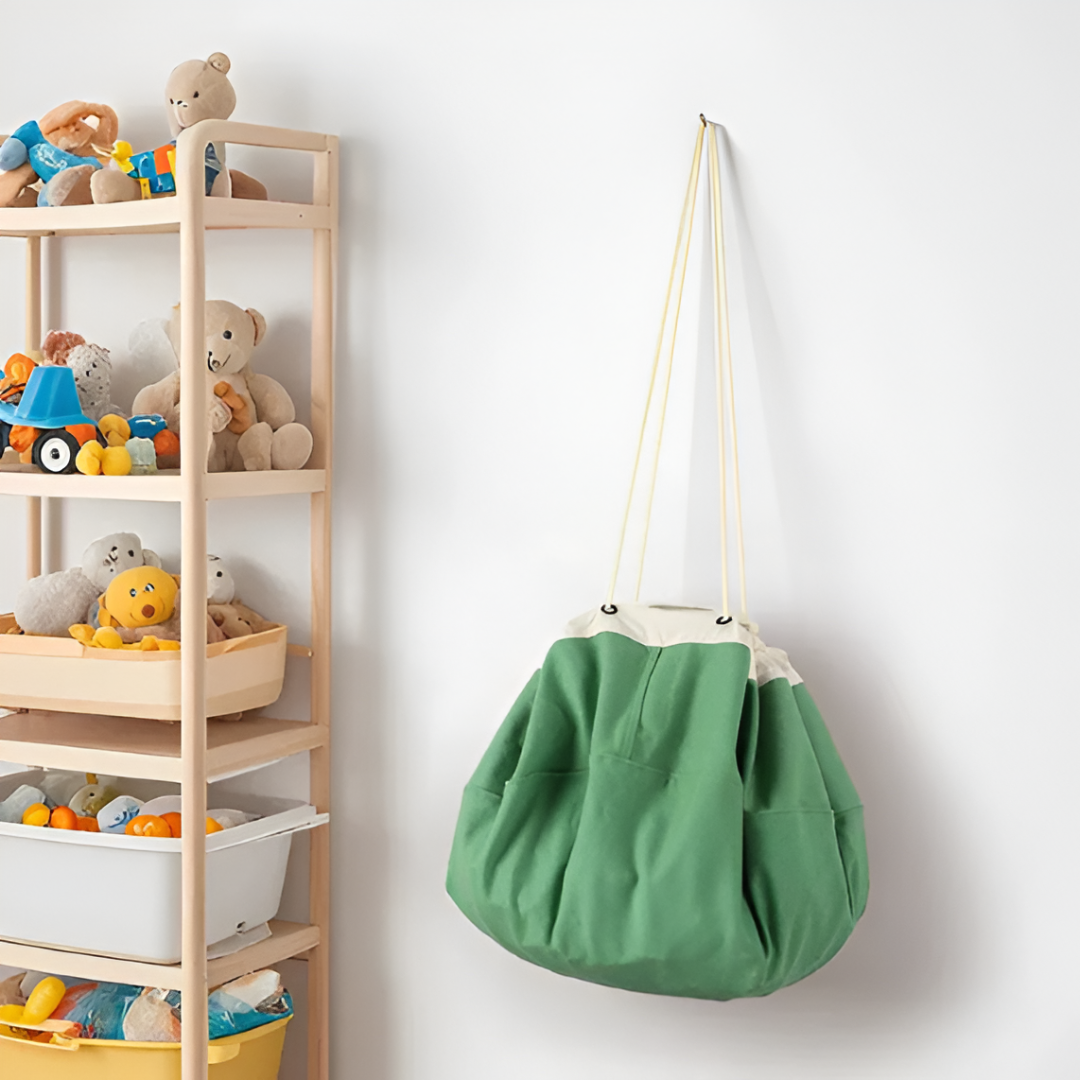 WEEDI Large Toy Storage Bag & Play Mat with Drawstring — Portable Building-Blocks Organizer