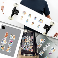 Official Bluey 80–160pc Sticker Pack — Waterproof Vinyl Stickers (Bluey & Friends)