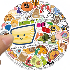 50 / 100pcs Punny Rewards Stickers — Waterproof Vinyl Teacher & Classroom Motivational Stickers