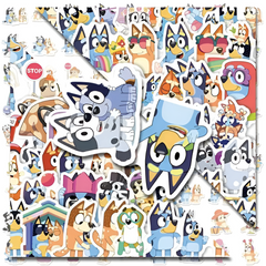 Official Bluey 80–160pc Sticker Pack — Waterproof Vinyl Stickers (Bluey & Friends)