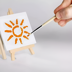 12pc Artists 5" Mini Easel & 3x3" Mini Canvas Set — Kids Craft Painting Kit