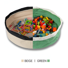 WEEDI Large Toy Storage Bag & Play Mat with Drawstring — Portable Building-Blocks Organizer