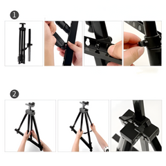 Portable Aluminium Sketch Easel — Adjustable Foldable Travel Easel with Bag