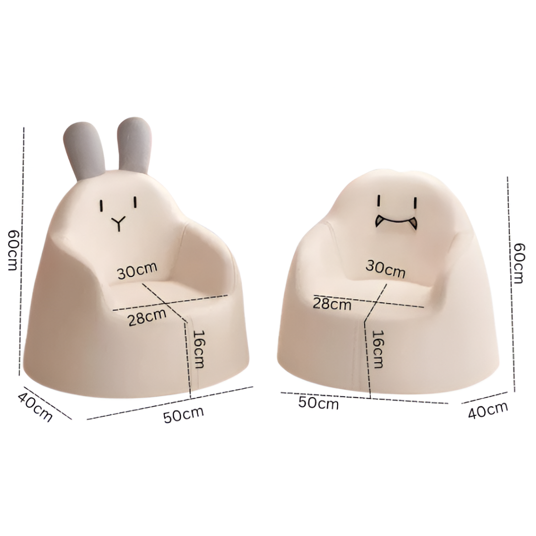 Children’s Mini Cartoon Sofa — Cute Rabbit & Bear Removable Washable Toddler Armchair (1–6 yrs)